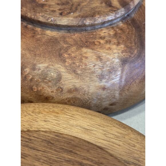 The House of Myrtlewood 6" Wooden Bowls Coos Bay Oregon USA Set of 4 EUC Handmad - Picture 9 of 15